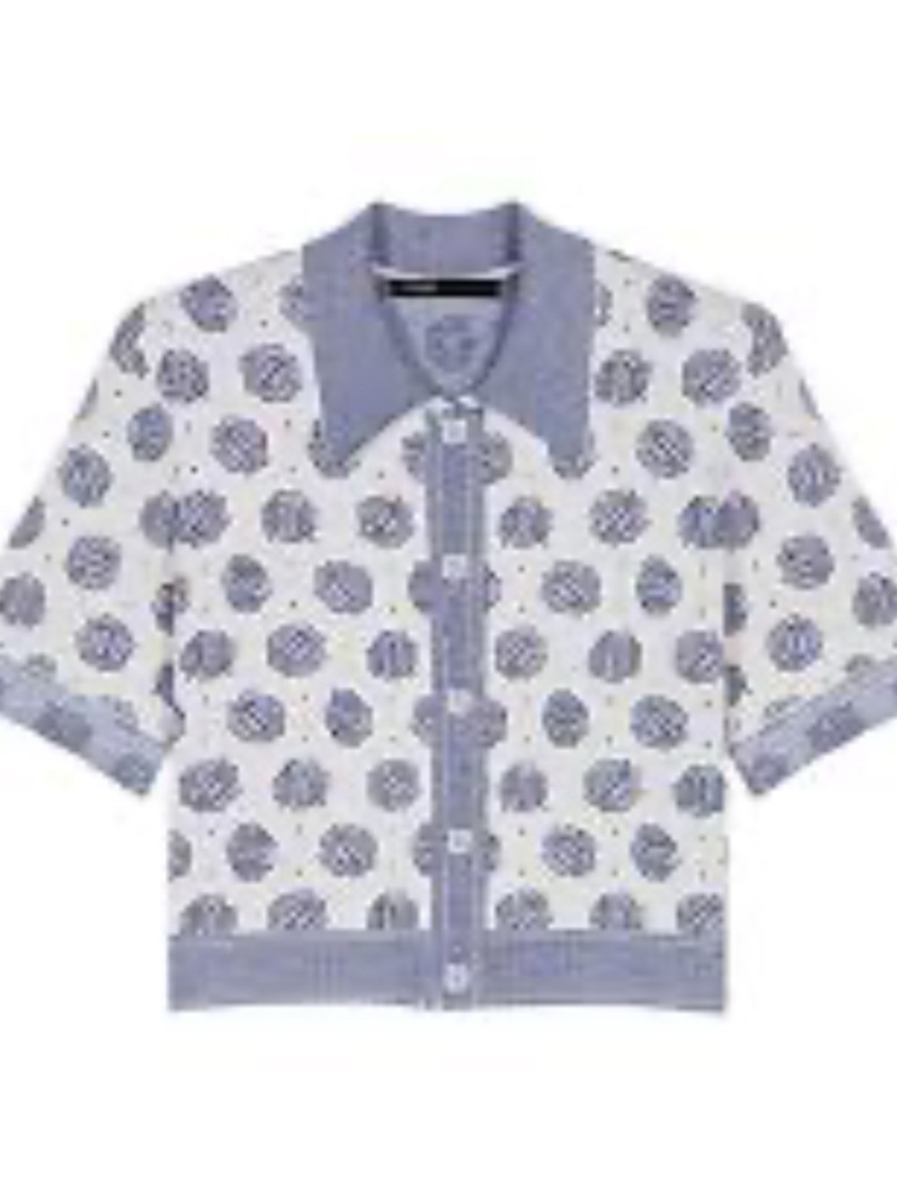 Maje Cardigan With Monogram Knit size 1